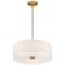 Access Lighting Mid Town, LED Pendant or SemiFlush, Antique Brushed Brass Finish, Fabric 64065LEDDLP-ABB/WH - alternate 5